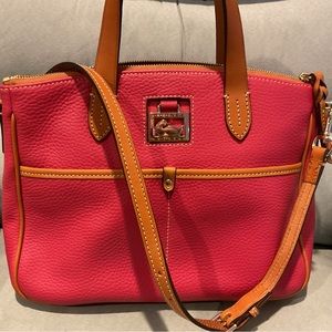 Dooney & Boutke pink pebble leather satchel